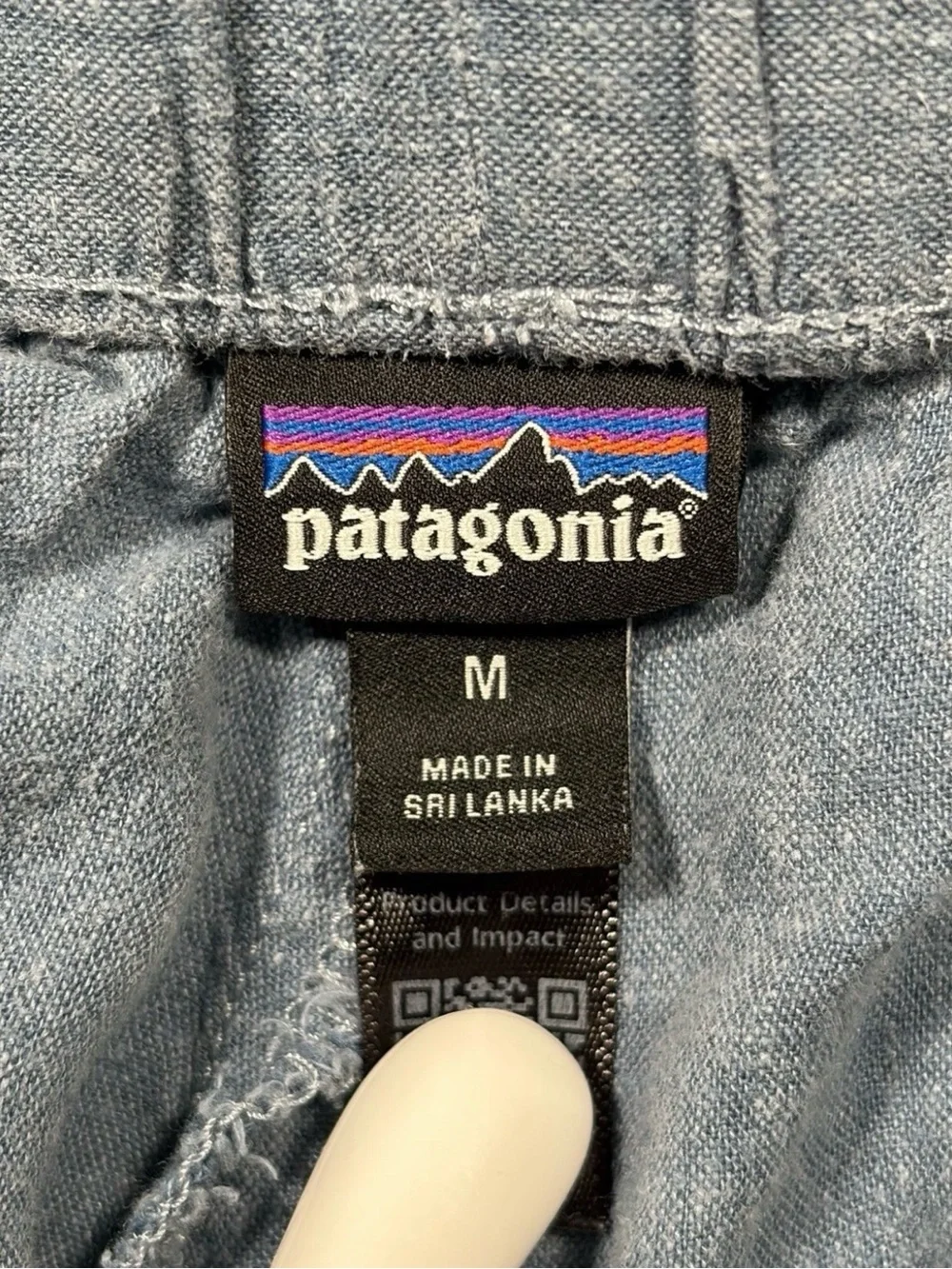 Patagonia Shorts Women’s Medium Still Blue Garden Island Hemp Blend 3.5 Inseam